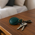 leather airtag keychain